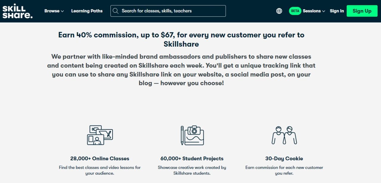 Skillshare affiliate program