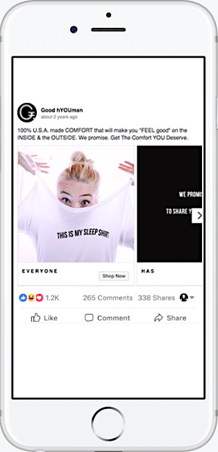 FB carousel ad