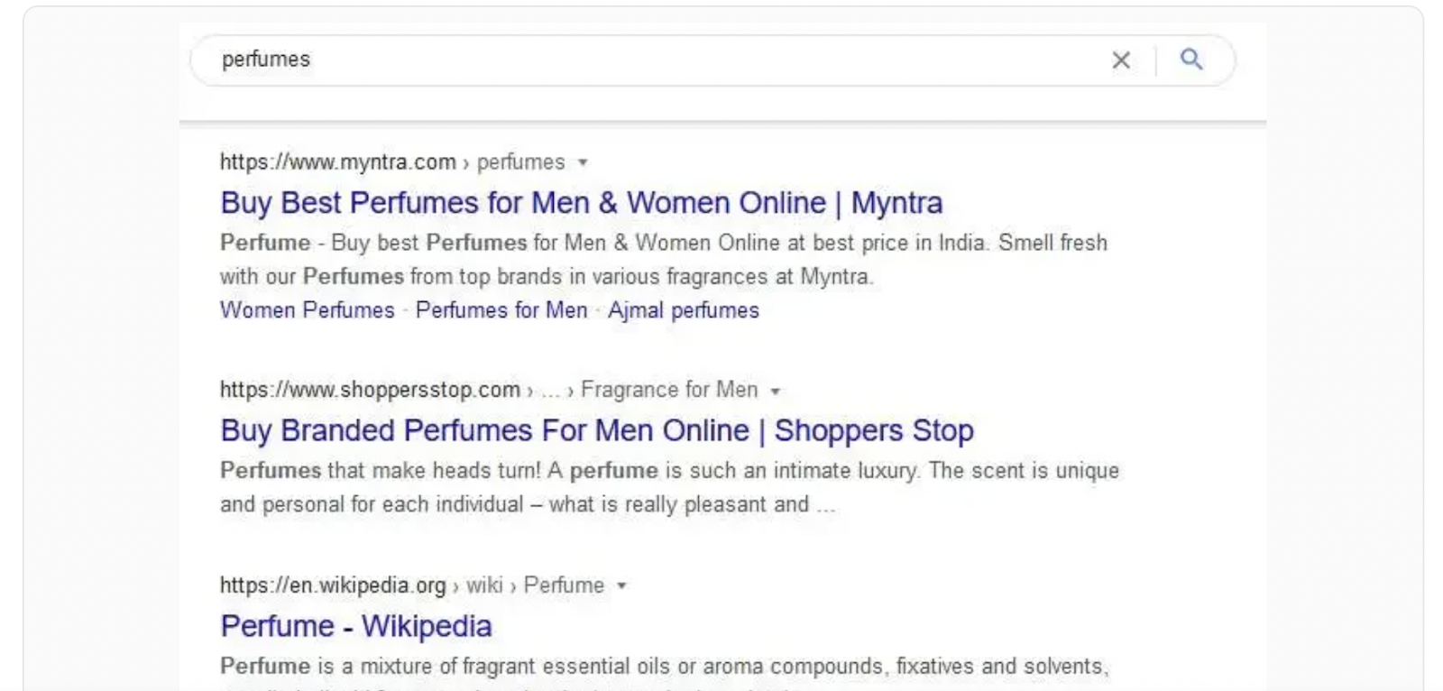 Infidigit’s Myntra SEO Case Study - SERPs results